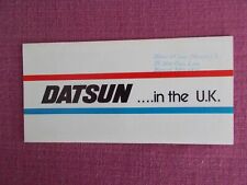 Datsun range brochure for sale  SHERINGHAM