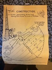 Tipi or Yurt Large Construction Plans , Vintage A2 Double Sided for sale  Shipping to South Africa