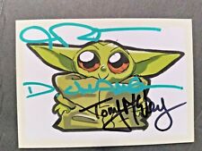 Used, GROGU THE CHILD BABY YODA THE MANDALORIAN SIGNED TOPPS ART TRADING CARD BY 3 for sale  Shipping to Canada
