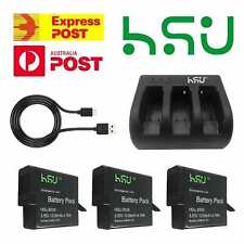 Usado, Kit de bateria HSU e carregador USB para GoPro Go Pro HERO 3 4 5 6 7 8 9 10 11 12 conjuntos comprar usado  Enviando para Brazil