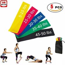 Resistance Bands Loop Set of 5 Exercise Workout CrossFit Fitness Yoga Booty Band for sale  Pomona