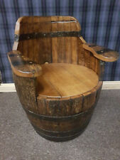 Oak barrel armchair for sale  EBBW VALE