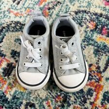 Converse bebé gris claro cordones elásticos zapatillas, bebé talla 4 segunda mano  Embacar hacia Argentina