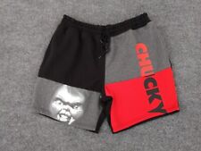 Shorts masculino CHUCKY 2XL vermelho preto cordão de lã bloco de cores filme de terror comprar usado  Enviando para Brazil