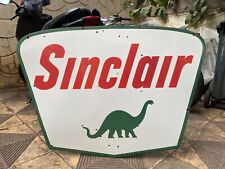 VINTAGE Large "DINO SINCLAIR" Porcelain Enamel Sign 42" x 30" for sale  Shipping to South Africa
