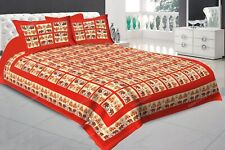 Usado, Lençol de cama de casal de algodão estampado indiano 2 fronhas 90x108 KING comprar usado  Enviando para Brazil