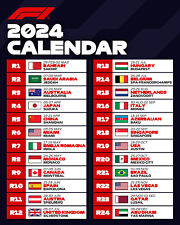 2024 FORMULA 1 SCHEDULE FRIDGE MAGNET 5" X 3.5" for sale  Shipping to South Africa