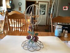 Used, 14” Hat Stand Metal with Pretty Pink Roses and Green Leaves for sale  Shipping to South Africa