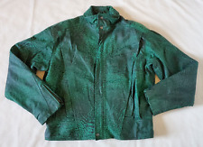 Used, Wilson's Suede & Leather Jacket Men's L Green Black Full Zip Lined Pockets * for sale  Shipping to South Africa
