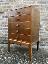 Vintage Danish Tallboy Mid century Specimen Cabinet Folding Queen Anne Leg music, used for sale  Shipping to South Africa