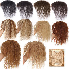 Curly Natural Hair Topper Toupee Women Clip Hairpiece Top Piece Hair Extension for sale  Shipping to South Africa