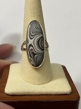 Sterling Silver Fordite Ring Large Size 9, used for sale  Shipping to South Africa