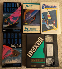 Lote de 5 fitas de vídeo VHS PRANCHA CURTA VELA WINDSURFING funboarding Robby Naish, usado comprar usado  Enviando para Brazil
