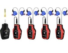  Conjunto de sistema de monitor intra-auricular sem fio, sistema IEM sem fio profissional 4RX+1TX comprar usado  Enviando para Brazil