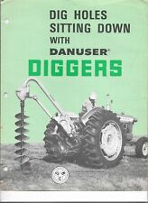 Danuser Tractor Post Hole Diggers Sales Brochure for sale  Shipping to South Africa