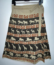 LELOU AFrican Safari Skirt Size Large Wrap Skirt US 10 / 12, used for sale  Shipping to South Africa