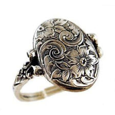 Anillos de plata 925 vintage flores joyería para mujeres anillo de boda regalo talla 6-10 segunda mano  Embacar hacia Argentina