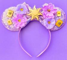Usado, Faixa de cabeça orelhas de Mickey Mouse Disney Rapunzel princesa emaranhada FEITA À MÃO comprar usado  Enviando para Brazil