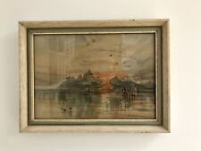 Antique 1907 Framed Seascape Watercolour Painting signed H G Goode for sale  Shipping to South Africa