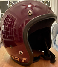 Helmet Bell SHCA DOT RT Biker Motorcycle Maroon w Stripes 7 1/4 in 58cm 1983 for sale  Shipping to South Africa