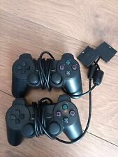 ps2 wired controller x2 tested for sale  Shipping to South Africa