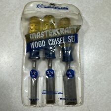 3 Piece Mastercraft Wood Chisel Set-  1/2", 3/4", and 1"  Made in USA EXCELLENT for sale  Shipping to South Africa