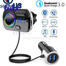 Usado, Kit de carro Bluetooth 5.0 mãos livres transmissor FM MP3 player e carregador rápido USB AUX comprar usado  Enviando para Brazil