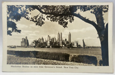 Cartão postal RPPC Manhattan Skyline from Governor's Island, Nova York NYC NY comprar usado  Enviando para Brazil