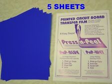 5 Sheets Press-n-Peel Blue PCB Transfer Paper Film Etch Printed Circuit Boards for sale  Shipping to Canada