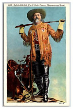 Buffalo Bill Col. Wm. F. Cody Plainsman and Scout Vintage Postcard, used for sale  Shipping to South Africa