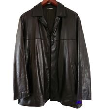 Jaqueta de couro italiana masculina casaco preto bolsos forrados Louis Boston Classic comprar usado  Enviando para Brazil