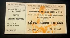 ticket billet unused place concert JOHNNY HALLYDAY 1977 LYON d'occasion  Mirande