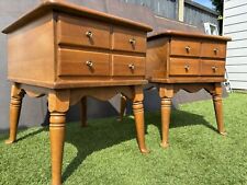 Ethan Allen Bedside Cabinets Drawers Nightstands Tables MCM Vintage Maple Solid for sale  Shipping to South Africa