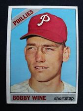 Tarjeta de béisbol Topps # 284 1966 de Bobby Wine - Filis de Filadelfia segunda mano  Embacar hacia Argentina