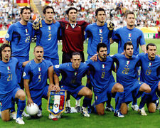 Italia - Campeones de la Copa del Mundo 2006, foto a color del equipo 8x10 segunda mano  Embacar hacia Argentina