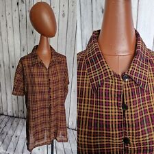 Vintage checked blouse for sale  GALASHIELS