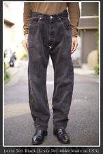 Jeans masculino vintage Levis 501 32x32 preto botão mosca perna reta EUA 03/01 (29x31) 00s comprar usado  Enviando para Brazil