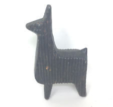 Cast Iron Standing Llama Figure Corrugated Heavy Figurine 5.5” tall Black for sale  Shipping to South Africa