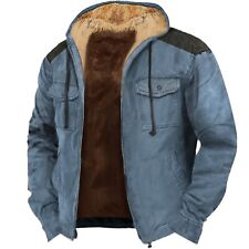 Casaco masculino inverno conforto quente com capuz macio grosso jaqueta acolchoada casual comprar usado  Enviando para Brazil