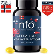 NFO OMEGA 3 KIDS [120 kapsułek] Olej rybny z EPA, DHA, trójglicerydami, witaminami D3/E na sprzedaż  Wysyłka do Poland