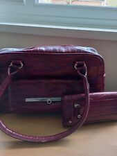 Clarks burgundy handbag for sale  FAREHAM