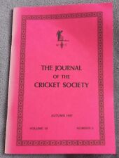 Journal cricket society. for sale  EPSOM