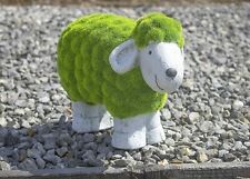 Sheep Garden Ornament Moss Stone Effect Flocked Grass Lamb Statue Figure Farm, used for sale  Shipping to South Africa