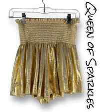 Pantalones cortos Queen of Sparkles Disco Swing oro blanco para mujer talla XS, usado segunda mano  Embacar hacia Argentina