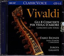 Antonio VIVALDI Gli 8 Concerti per viola d'amore | Fabio BIONDI usato  Milano