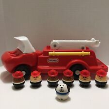 Little Tikes Toddle Tots Fire Truck Vehicle with Dog and 6 Firefighters Vtg 80's for sale  Shipping to South Africa