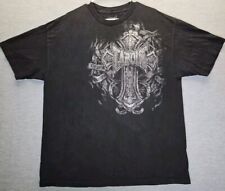 Camiseta Y2K Tapout Talla XL Negra MMA Estampado Cibernético Grunge Cruz con Hechizo Creer segunda mano  Embacar hacia Argentina