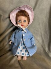 Vintage R&B Hard Plastic Littlest Angel Doll 10.5" Walker Blue Eye Molded Lashes for sale  Shipping to South Africa