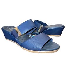 Sandálias Malu Super Comfort azul marinho wedge 8 novas com etiquetas comprar usado  Enviando para Brazil