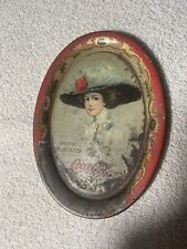 Antique Vintage 1910 Coke Advertising Coca Cola Girl Tip Change Tray Original for sale  Shipping to Canada